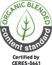 organic blended content standard certified lable