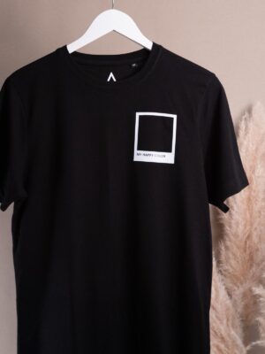 Schwarzes Unisex T-Shirt mit Lieblingsfarbe Schwarz Motiv