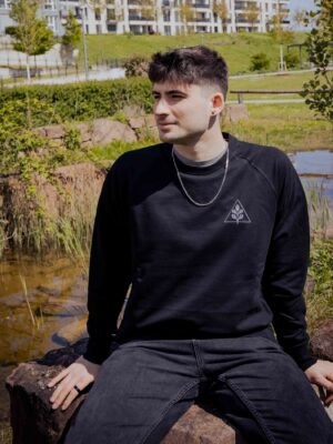 KM Leaf Crewneck schwarz