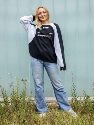 Refashioned Crewneck schwarz weiß Galerie3